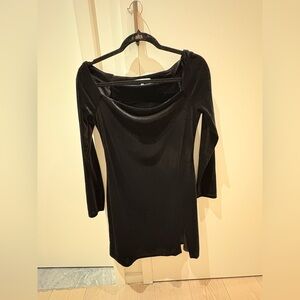 Reformation velvet black mini dress size medium